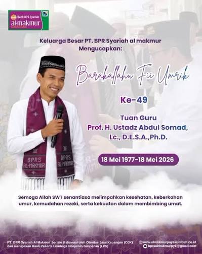 Sponsor Kajian Ustadz Abdul Samad .LC.M.A